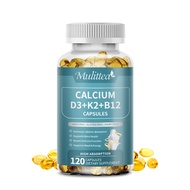 Mulittea Calcium Supplement With Vitamin D3 & K2 for Bone & Teeth Health Immune Support