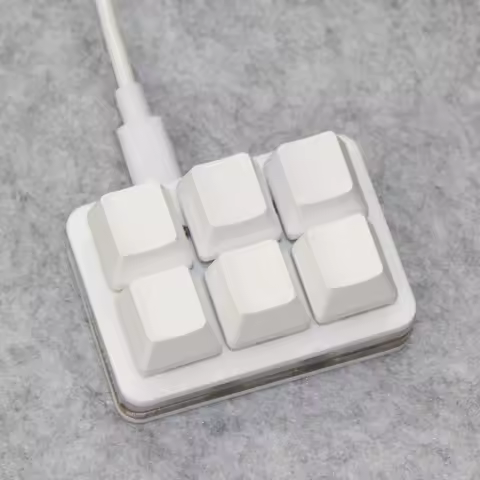 USB Wired Keyboard Mini 6Key Vial Firmware Macros Programming Mechanical Hot swap keyboard RGB Light