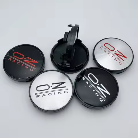 4pcs 65MM Car Wheel Center Caps with OZ O.Z Racing Logo Emblem Car Accessories for Wheels Hub Hubcap