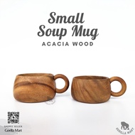 GMart- Wooden Mug Cup Bowl Soup Bowl Cereal Mug Bowl with Handle Coffee Tea Milo Salad Smoothie Acai