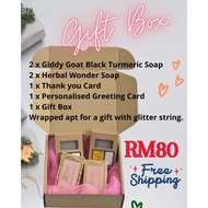 Box | Hadiah | Bath Box Set of 4 | Giddy Goat Set | Works best for sensitive skin | Unisex