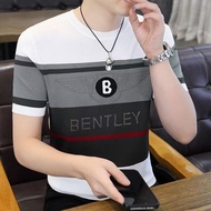 捡漏~冰丝印花时尚男装2025夏季减龄遮肚短袖T恤男士上衣25.6.3Picking up leaks~Ice silk printed fashionable men's clothing 2025