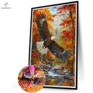 5D DIY Full Round Drill Partial AB Diamond Painting Forest Eagle Kit 45x65cm