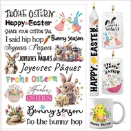 Crazy Easter Water Transfer Stickers Bible Verses Stickers for Festive Home Decor Create Festive Mood with Charm Designs