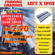 Wholesale 12Kaki Furring Channel, Easy D.I.Y, Ceiling Channel, Besi Siling Gantung Besi Kecil, Plast