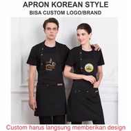 Korean Style Barista Apron for Men Waterproof Barista Apron for Kitchen