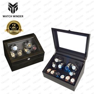 Automatic Watch Winder Box 3+3 Slot /6+6 slot Wood watch box storage display box With Mabuchi Motor