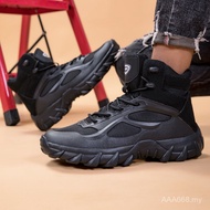 [Ready Stock Large Size] Men's Outdoor Shoes Hiking Shoes 39-47 Combat Boots AJ93