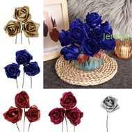 JEREMY1 Foam Roses Blue Roses 10pcs 6cm Wedding Party Decor Artificial Flowers