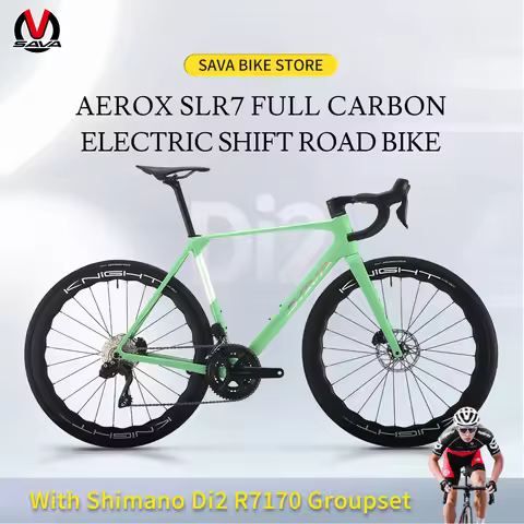 SAVA AEROX SLR7 Full Carbon E-Shift Road Bike Ultralight 7.7kg Race Road Bike with WTO 60 Wheelset K
