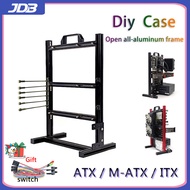 JDB Open all-aluminum rack diy ATX MATX ITX chassis rack vertical chassis transparent chassis creati