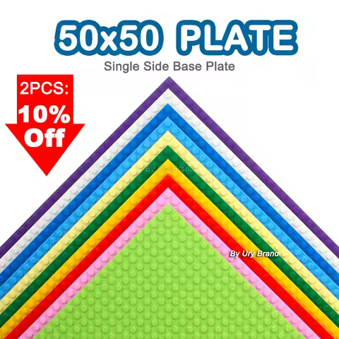 MOC 50*50 Dots High Quality BasePlate Fit Standard Building Blocks DIY Base Plate 40*40cm 50x50 Stud