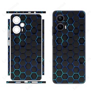 for Xiaomi Poco F5 F6 X6 X7 Pro Colorful Cracked Decal Skin Back Screen Protector Sticker