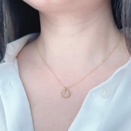 Halo【6月誕生石】月光石吊墜頸鏈 / 14KGF  / 天然石