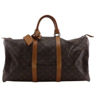 二手LOUIS VUITTONKeepall 50 波士頓包，復古款 M41426，Monogram 帆布，1982 年，棕色，822，A4 尺寸，拉鍊，男女通用