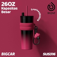 TERMOS BIGCAR-(26oz/768ml)Heat Resistant Stainless Steel Coffee Tumbler with Lid Polka Dot Series​ S