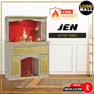 Living Mall Jen Oriental Altar Table with Top Altar Cabinet Fire Resistant Altar Cabinet