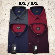 (8XL/9XL) Man Office Elastic Wear / Baju Lelaki / Normal Short / Plain Colour Clothes / Plus Size