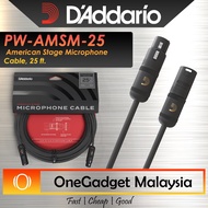 D'Addario Planet Waves PW-AMSM-25 25 Feet / 7.5 Meters American Stage Microphone Cable XLR Male to X