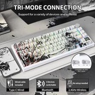 X820 Ultra 75% Wireless Gaming Mechanical Keyboard Hot-Swappable Gasket Mount RGB Backlit BT/2.4G/Wi