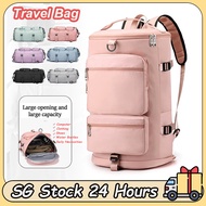 【SG Stock】☀️Travel Backpack-3 Ways Carry Duffel Backpack Water Resistant Wet Pocket Shoes Compartmen