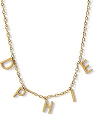 Delta Phi Epsilon Necklace — DPE 18K Gold Plated Sorority Gifts Necklace, Long-Lasting Delta Phi Eps