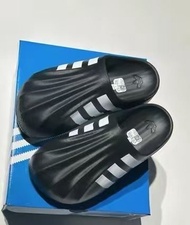 adidas originals adiFOM SUPERSTAR MULE 三葉草貝殼頭半包 EVA 包頭拖鞋 男女同款 黑白