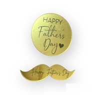 [Ready Stock] 2pcs set Mini Size Arcylic Fathers Day Cupcake Cake Topper Cake Decoration mini 父亲节杯子蛋