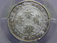 1866年香港二毫(TWENTY CENTS in silver)銀幣(英女皇維多利亞像 Queen Victoria,PCGS評)