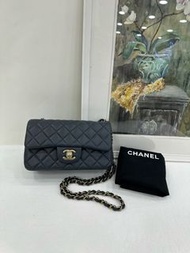 👜Chanel CF large Mini Dark Grey Color Series No 20**** （warranty card missing）香奈兒 CF 大mini 深灰色 20開 無