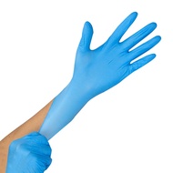 English Packaging Black Oil-Proof Nitrile Gloves Non-Slip Durable Hair Tattoo Disposable Nitrile Rub