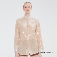 VICKTEERUT (ราคาปกติ 7550 -.) Long Sleeve Sequined Shirt เสื้อเชิ้ต แขนยาว ปักเลื่อม