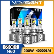 Novsight N60 White Car LED Headlight H4 H11 H7 HB3 HB4 200W 40000LM 6500K Super Bright Car lights Fo