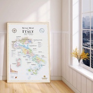 Spain Wine Map Italy Wine Map Wine Map of Bordeaux France Canvas Painting Wall Poster Art Prints Hom