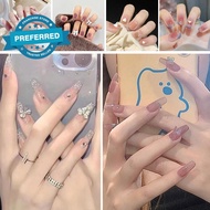 Waterproof Detachable False Nails Patch Effect Colorful Nude Fake Nails Detachable Manicure H3q1