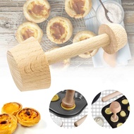 Wooden Egg Tart Tamper Portable Double Side Pastry Egg Tart Pusher Eggtart Mold Baking Cake Kitchen 