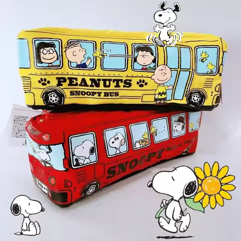 Snoopy Pencil Case Students Cartoon Stationery Bag Anime Makeup Bag Pouch Holder Box Large Capacity 