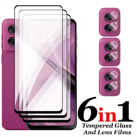 For Motorola Moto G55 5G Glass For Moto G75 G35 G15 G05 G55 5G Tempered Glass 2.5D Full Cover Glue S