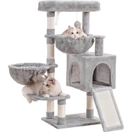 Hey-Brother Cat Tree, Cat Tower Indoor Cats, Cat House Large Padded Bed, Cozy Condo, Sisal Scratching Posts, Big Scratcher