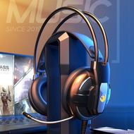 【IN STOCK】Gaming Headphone Headphones With Mic Microphone LED Light Headfon Stereo Bass Gamming Head