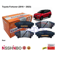 Genuine Nisshinbo Rear Brake Pads for Toyota Fortuner (2016 - 2023)