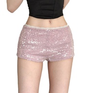DUNEA Women Bodycon Shiny Three-Quarter Pants