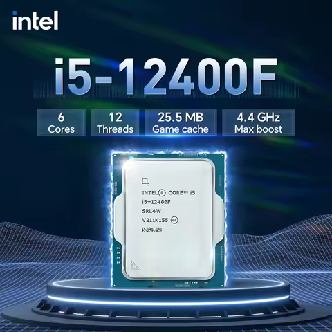 Intel Core i5 12400F 2.5GHz 6-Core 12-Thread CPU Processor LGA 1700 65W 10NM L3=18M without cooler