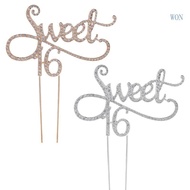 WON Sweet 16 Cake Topper 16th Birthday Party Themes With for Rhinestone Decoration A