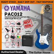 Yamaha PAC012 HSS Electric Guitar Blue Package with GA15II Electric Speaker Amplifier (PAC 012/PAC-012)