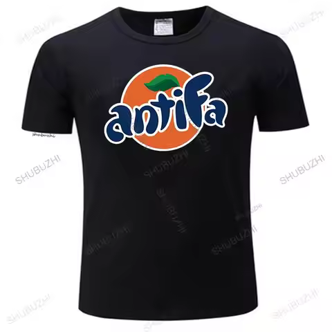 man Vintage print tshirs Antifa Antifa T-Shirt Print Men Tee Shirt Short Sleeves Funny Oversized Cas