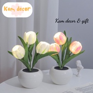 Romantic glowing room decor tulip night light that can be given as a gift