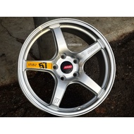 New Car Sport Rim Flow Forming RAYS GRAM LIGHT 57CR 17x7.5J 5x113 ET38 Silver Machine Face - READY S