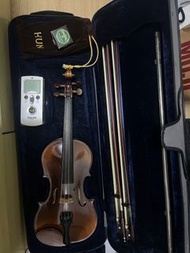 Violin小提琴 4/4  2支弓bow shoulder rest 調音器tuner