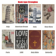 1pc 18cm Mini Safe Box Book Money Hide Secret Security Safe Box With Lock Money Safe Book Key Lock M